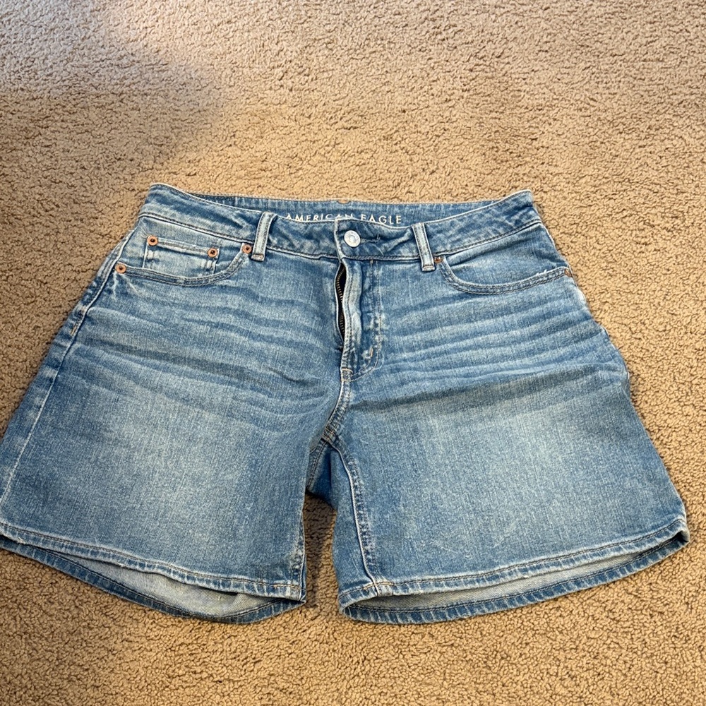 American Eagle 8” Dreamy Drape Low-Rise Baggy Shorts